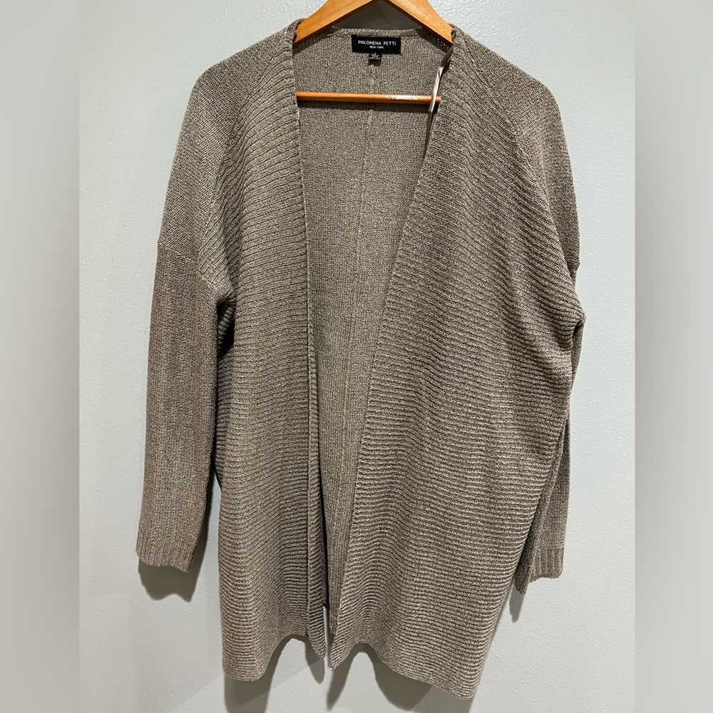 Tan long cardigan